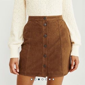 Abercrombie & Fitch Faux Suede Mini Skirt